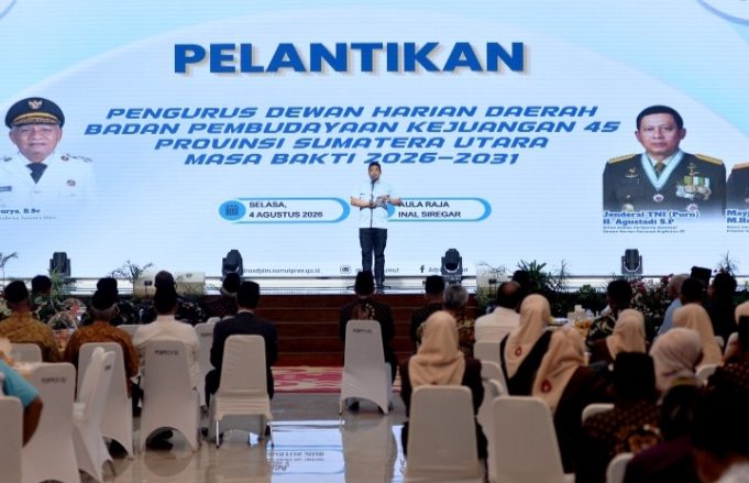 Bupati Asahan Hadiri Pelantikan Pengurus DHD BPK 45 Sumatera Utara Masa Bakti 2026–2031