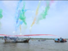 Semarak HUT ke-81 RI, Bupati Asahan Kibarkan Bendera Raksasa di Muara Selat Malaka