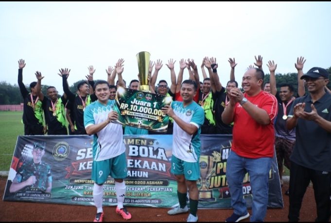Penutupan Turnamen Sepak Bola Kemerdekaan ke-81, FC Polres Asahan Raih Juara Piala Dandim 0208/Asahan