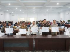 Wabup Asahan Ikuti Penandatanganan Percepatan Pendaftaran Tanah Wakaf Sumut Secara Daring