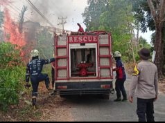 Lahan Kosong 300 Meter Persegi di Pinang Kencana Terbakar, Polsek Tanjungpinang Timur dan Damkar Bergerak Cepat