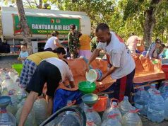 Kodim Bojonegoro Terus Pasok Puluhan Ribu Liter Air Bersih ke Wilayah Kekeringan