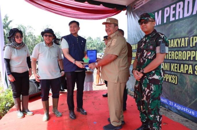 Bupati Asahan Lakukan Tanam Perdana PSR Kemitraan dan Intercropping Padi Gogo di Koperasi Kesepakatan