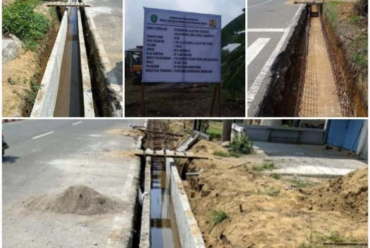Proyek Siring Diduga Dikerjakan Asal Jadi, Air Mengendap Tak Mengalir