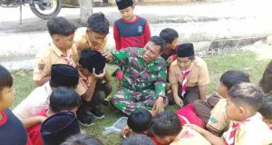 Dekat dengan Generasi Muda, Satgas TMMD Berbagi Pengetahuan kepada Siswa SD Negeri 2 Sembung