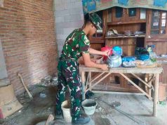 Cuaca Terik dan Rasa Haus Tak Surutkan Semangat Satgas TMMD Kodim 0736/Batang