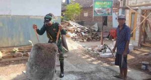 Tak Diragukan Lagi, Semangat Pengabdian Satgas TMMD Dalam Pembangunan Rumah Tidak Layak Huni (RTLH)